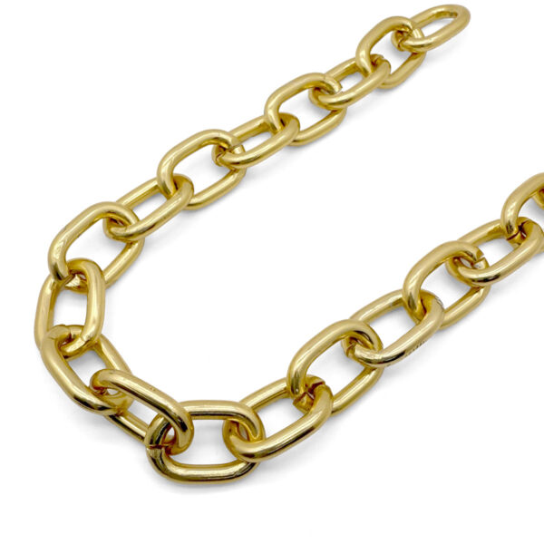 15337616570 corrente de aluminio cadeado 4 0 ouro